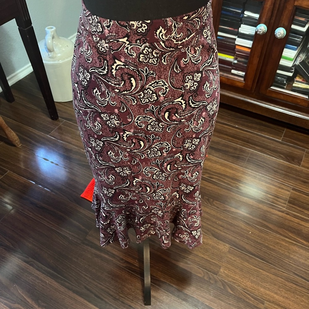CATO purple paisley skirt